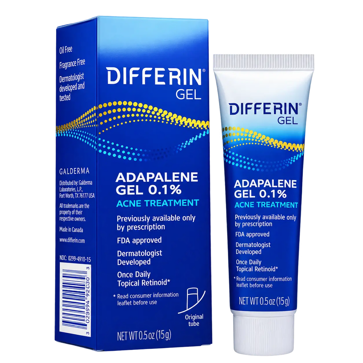 Differin Gel Adapalene 0.1% Acne Treatment 15g