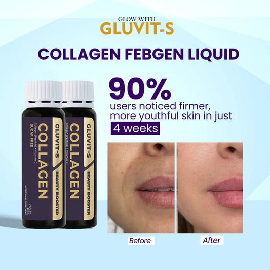 GLUVIT S Beauty Booster Collagen Peptide Vitamin C Febgen Liquid 15 Oral Shots