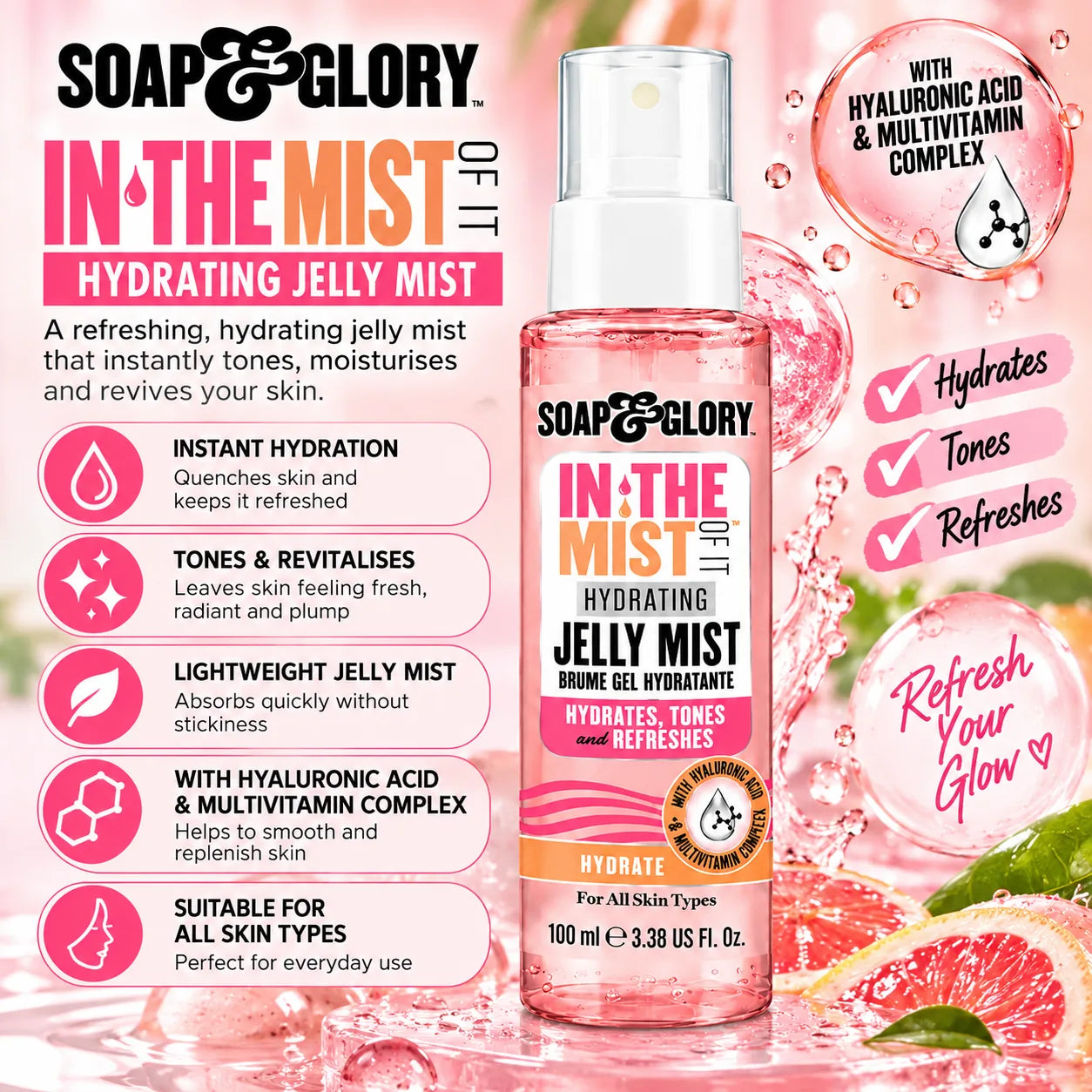 Soap & Glory In The Mist Of It Hydrating Jelly Mist 100ml