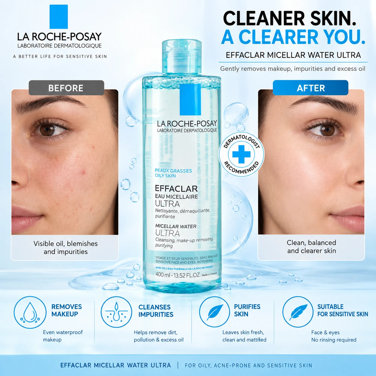 La Roche-Posay Effaclar Micellar Water Ultra 400ml