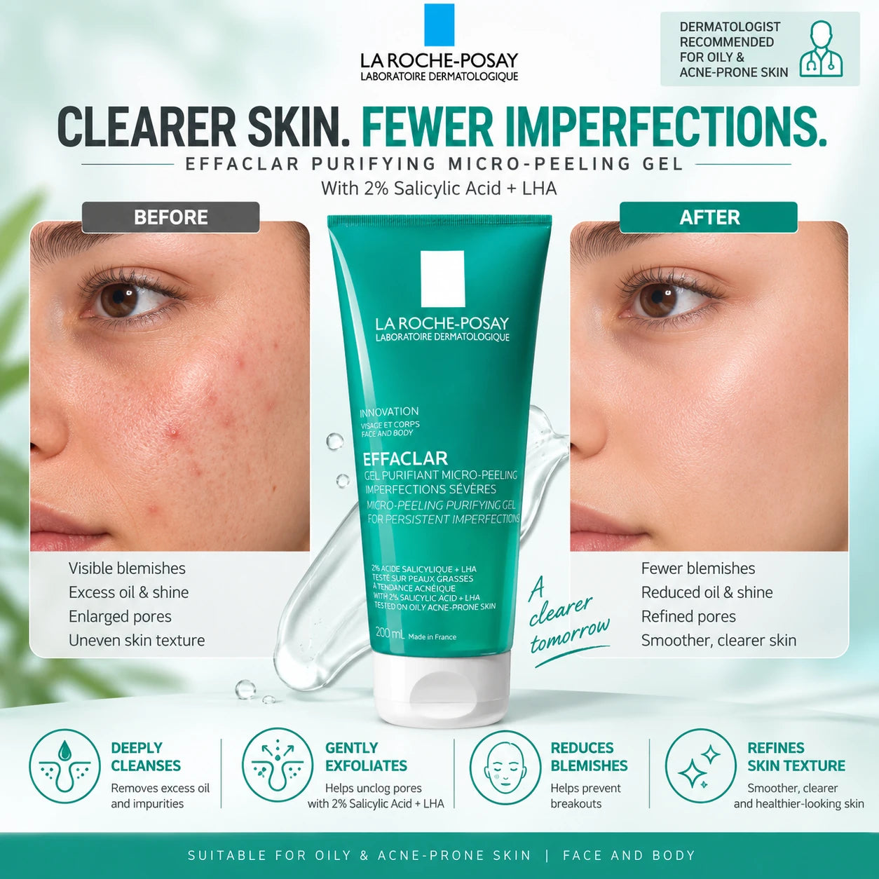La Roche-Posay Effaclar Micro Peeling Purifying Gel 200ml