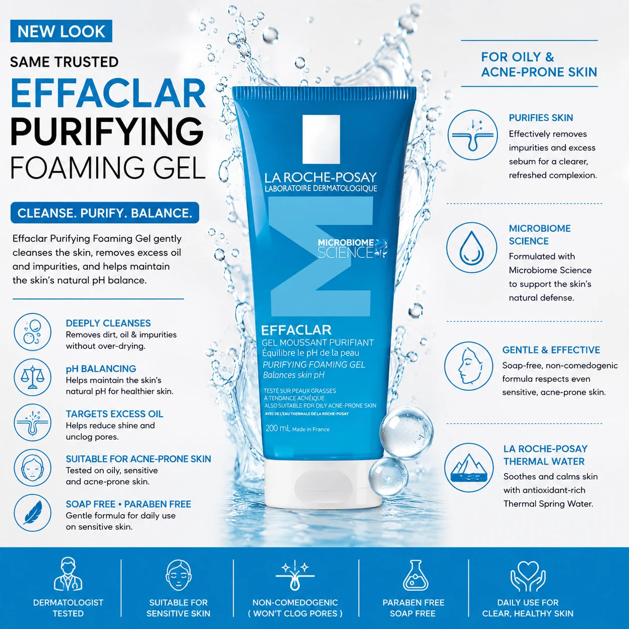 La Roche-Posay Effaclar Purifying Foaming Gel 200ml