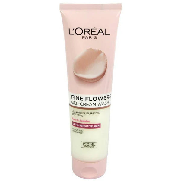 Loreal Fine Flowers Gel Cream Face Wash for Sensitive Skin 150ml