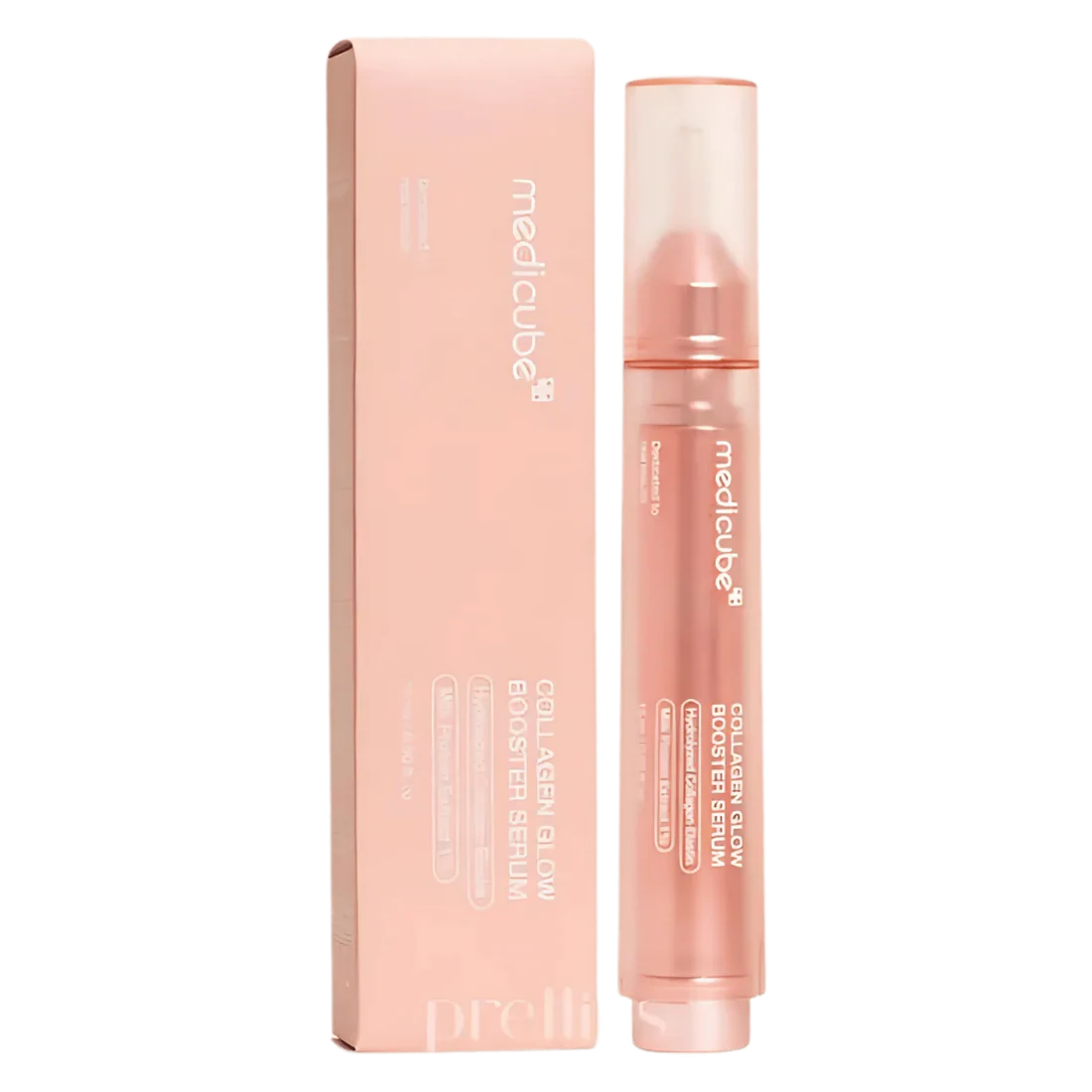Medicube Collagen Glow Booster Serum with packaging on a white background