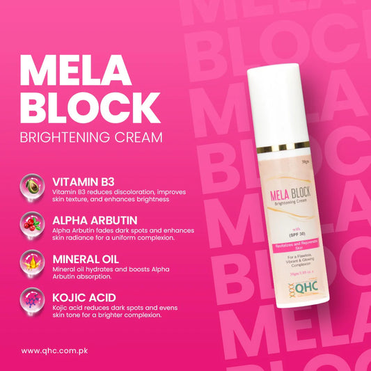 Quality Health Care Mela Block SPF 30 Brightening Cream 30gm