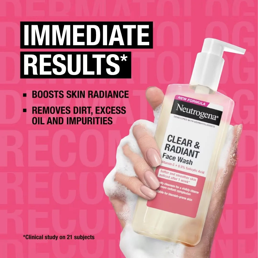 Neutrogena Clear & Radiant Face Wash with Vitamin C 200ml