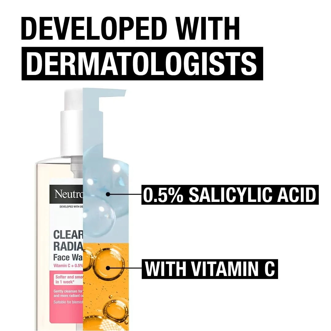 Neutrogena Clear & Radiant Face Wash with Vitamin C 200ml