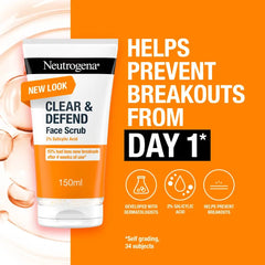 Neutrogena Clear & Defend Facial Scrub 150 ML