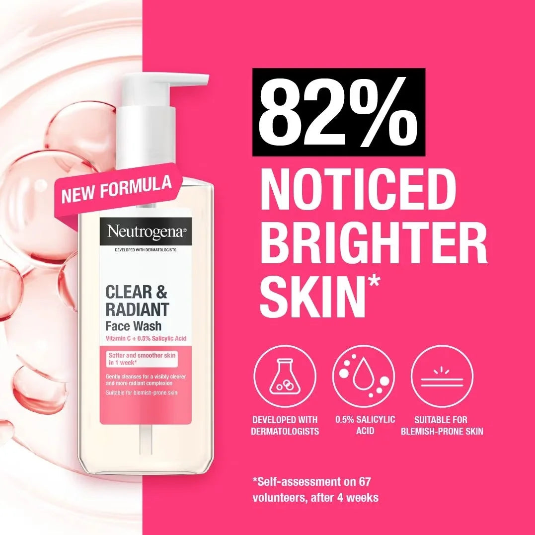 Neutrogena Clear & Radiant Face Wash with Vitamin C 200ml