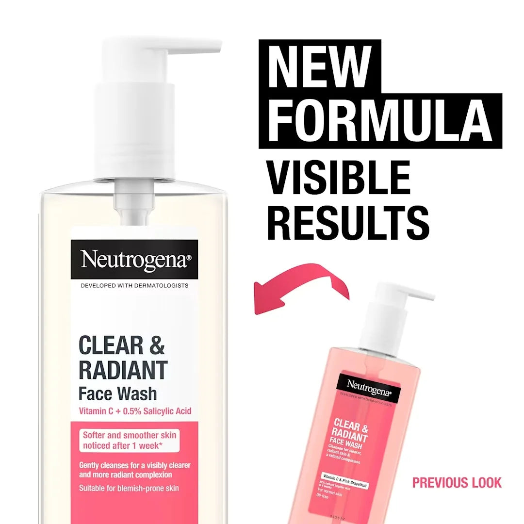 Neutrogena Clear & Radiant Face Wash with Vitamin C 200ml