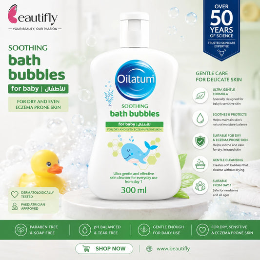 Oilatum Baby Soothing Bath Bubbles for Dry Eczema Prone Skin 300 ml