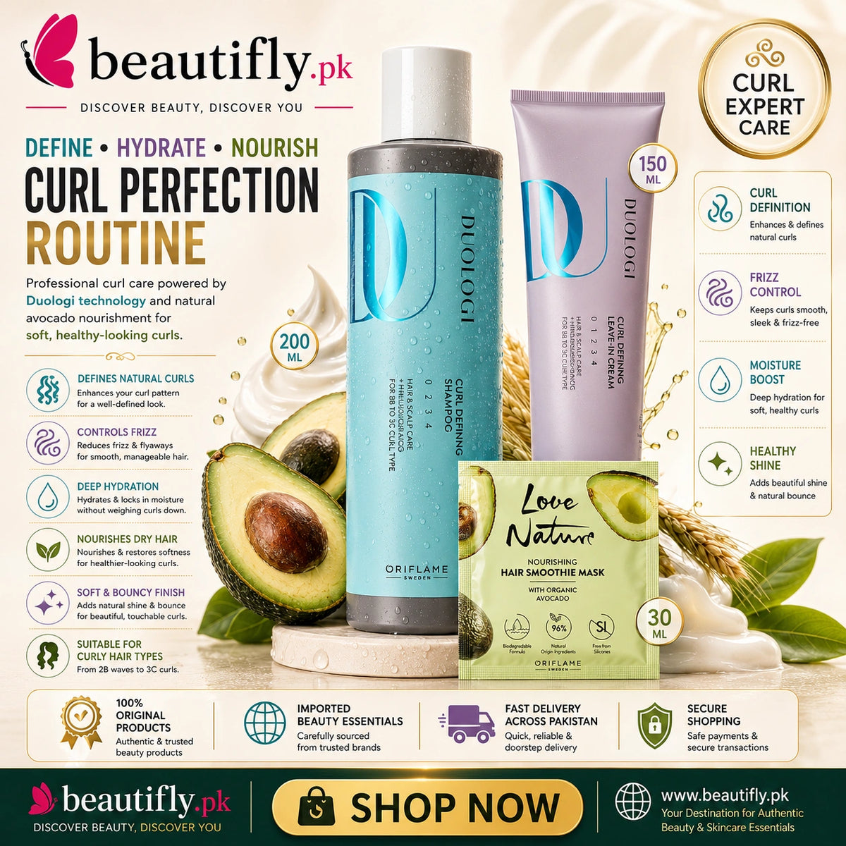 Oriflame Curl Perfection Routine Bundle
