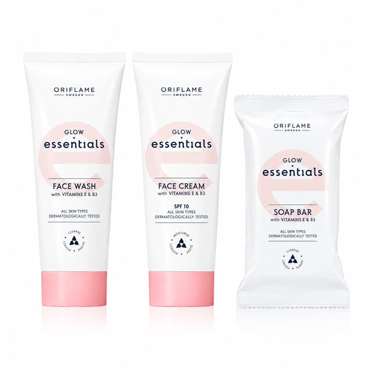 Oriflame Glow Essentials Daily Skincare Routine Bundle