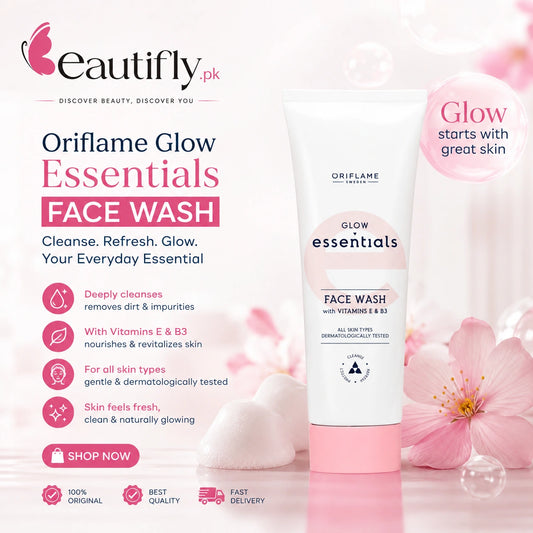 Oriflame Glow Essentials Face Wash with Vitamins E and B3 125 ML