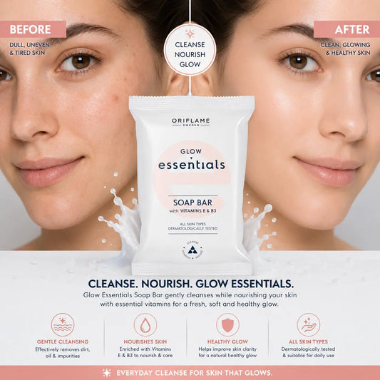 Oriflame Glow Essentials Soap Bar with Vitamins E & B3 75 G