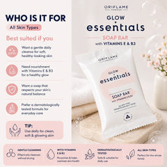 Oriflame Glow Essentials Soap Bar with Vitamins E & B3 75 G