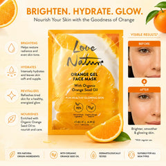 Oriflame Love Nature Orange Gel Face Mask with Organic Orange Seed Oil 10ML