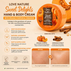 Oriflame Love Nature Sweet Delights Hand Body Cream with Organic Pumpkin Cinnamon 150 ML