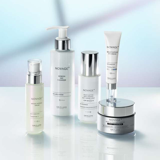 Oriflame NOVAGE+ Bright Intense Routine Mixed 5 Piece Skincare Set
