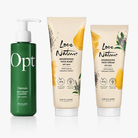 Oriflame Nourish Cleanse Hydrate Naturally Skincare Bundle