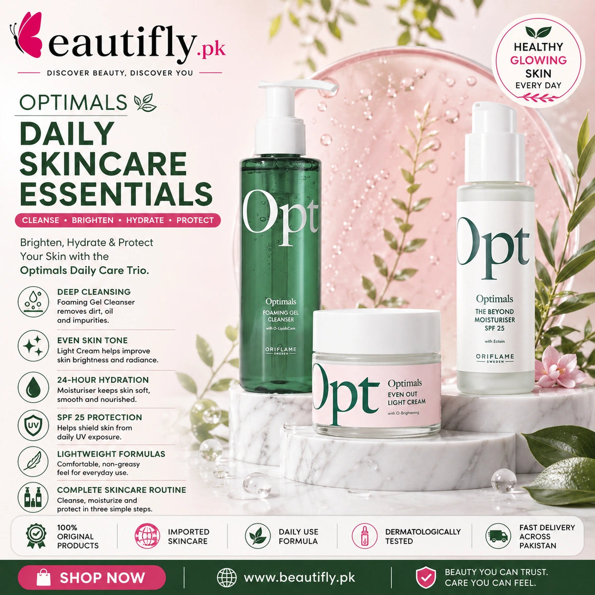 Oriflame Optimals Daily Skincare Essentials Bundle