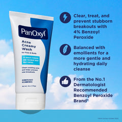 PanOxyl Acne Creamy Wash 4% Benzoyl Peroxide 170g