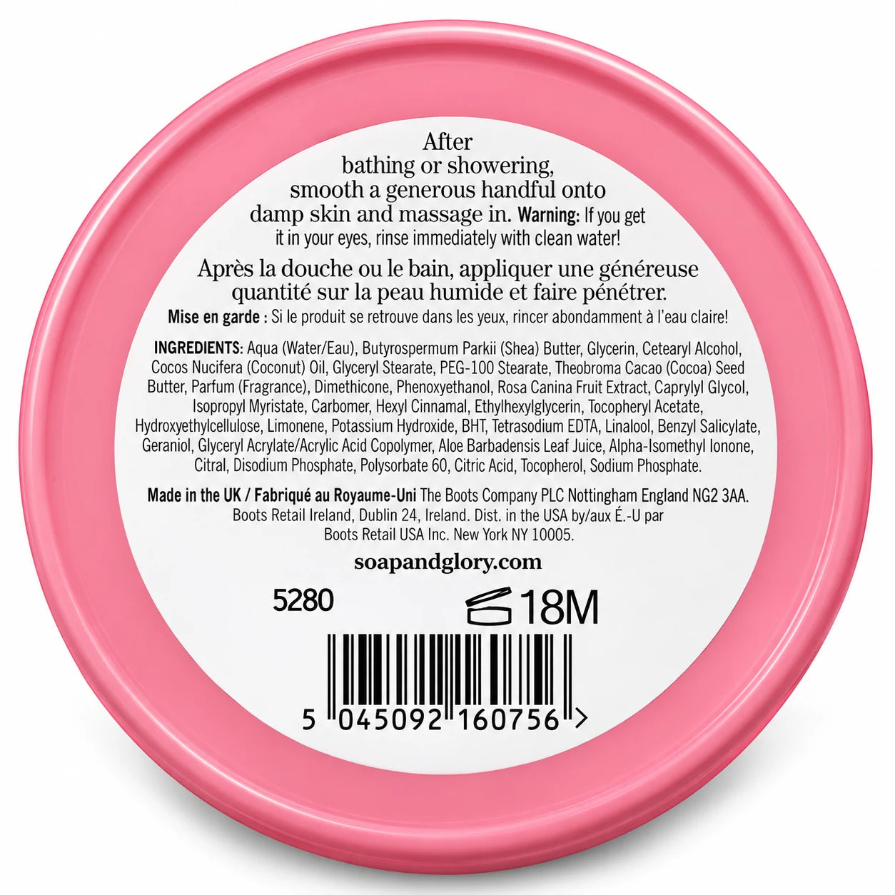 Soap & Glory The Righteous Butter Original Pink Moisturising Body Butter 200 ml