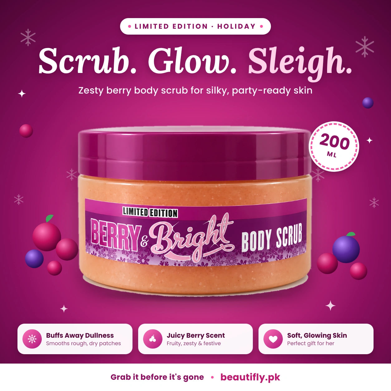 Soap & Glory Berry & Bright Body Scrub 200ml