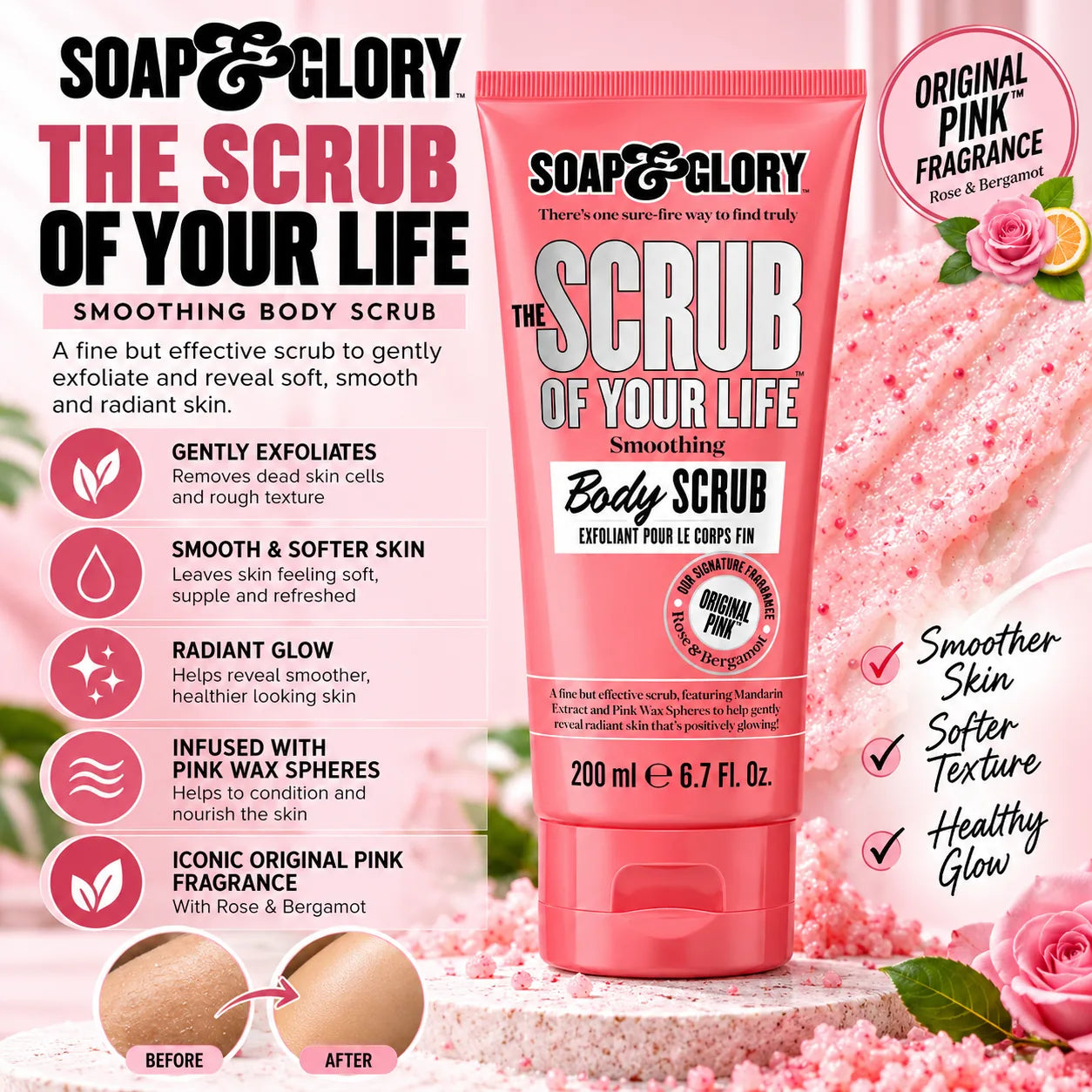 Soap & Glory The Scrub of Your Life Smoothing Body Scrub 200ml