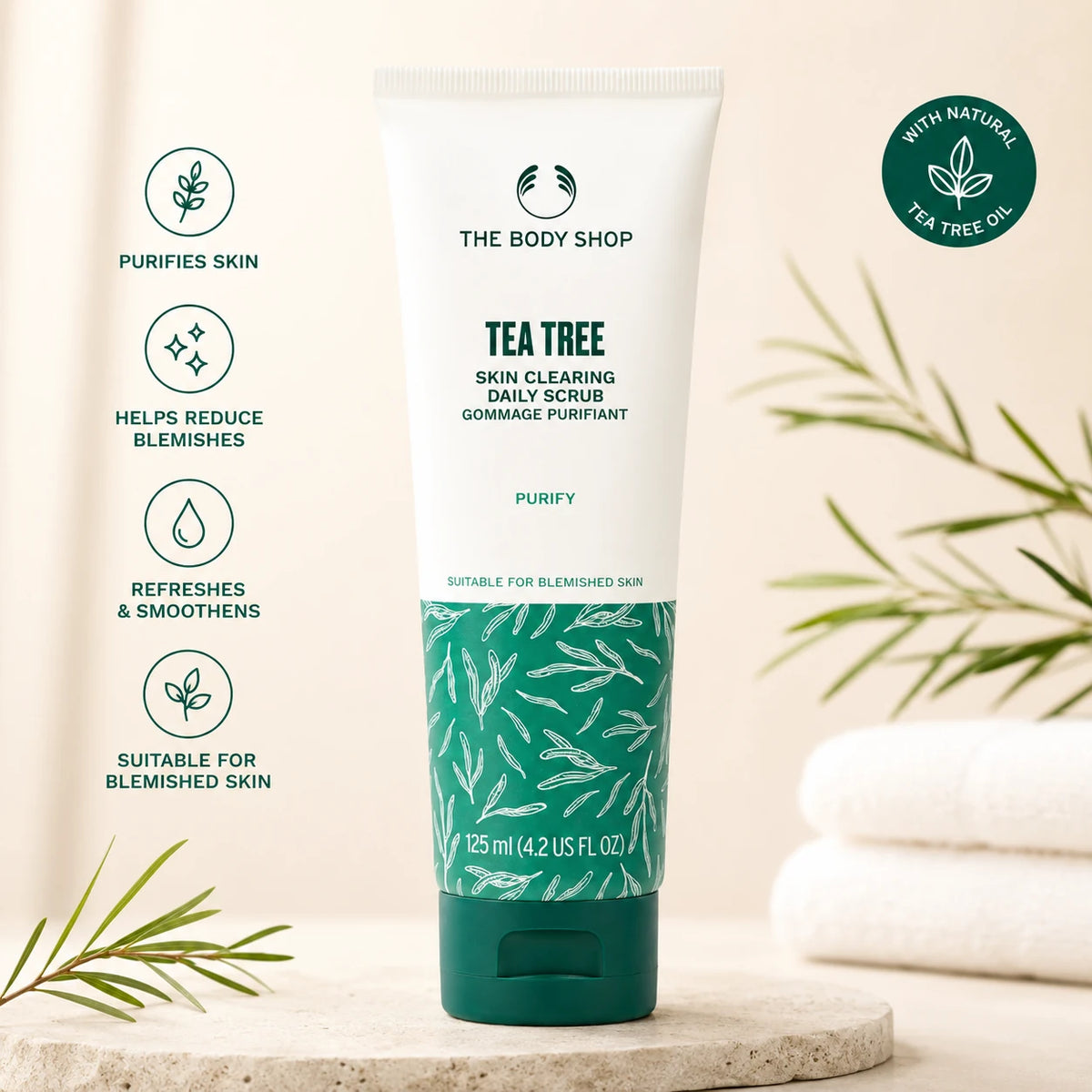 The Body Shop Tea Tree Skin Clearing Daily Scrub 125ml