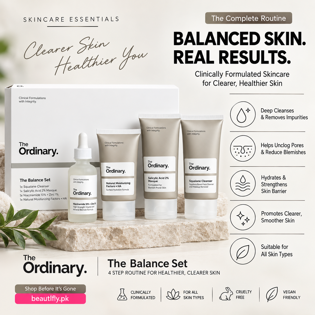 The Ordinary The Balance Set 4 Piece Skincare Set