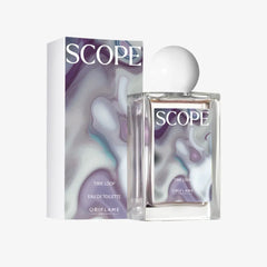 Oriflame Scope perfume bottle and packaging on a white background