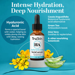 TruSkin HA Hyaluronic Acid Facial Serum with Vitamins C And E 30 ml