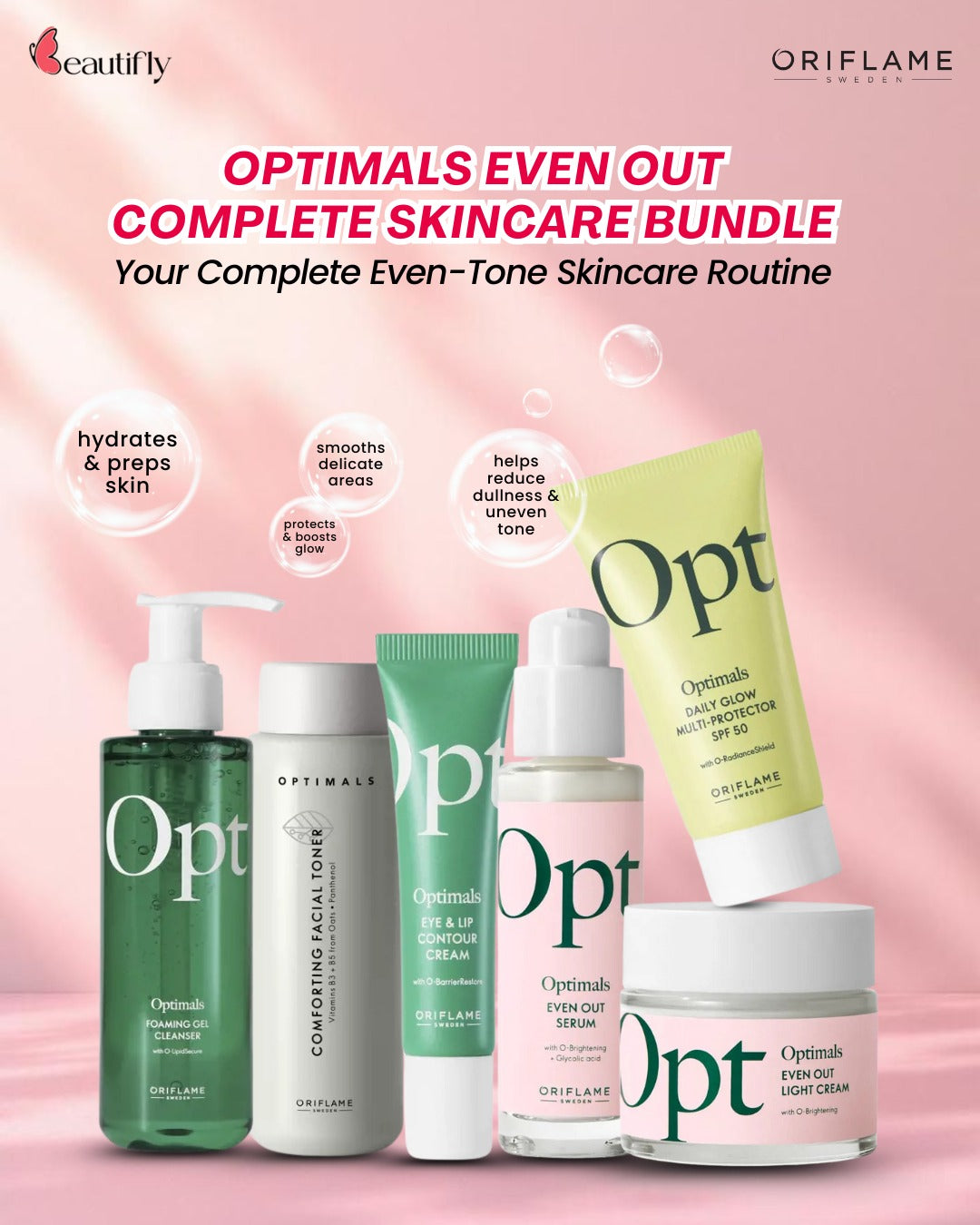 Oriflame Opt Optimals Even Out Complete Skincare Bundle