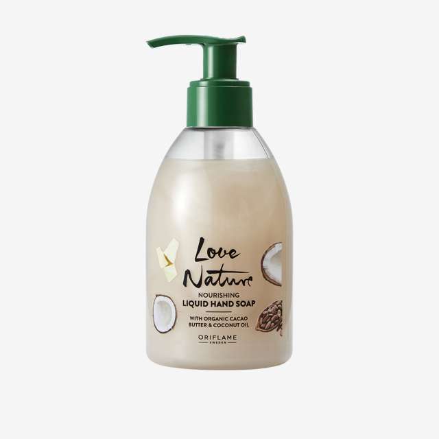 Oriflame Love Nature Nourishing Liquid Hand Soap with Organic Cacao Butter & Coconut Oil 300ml