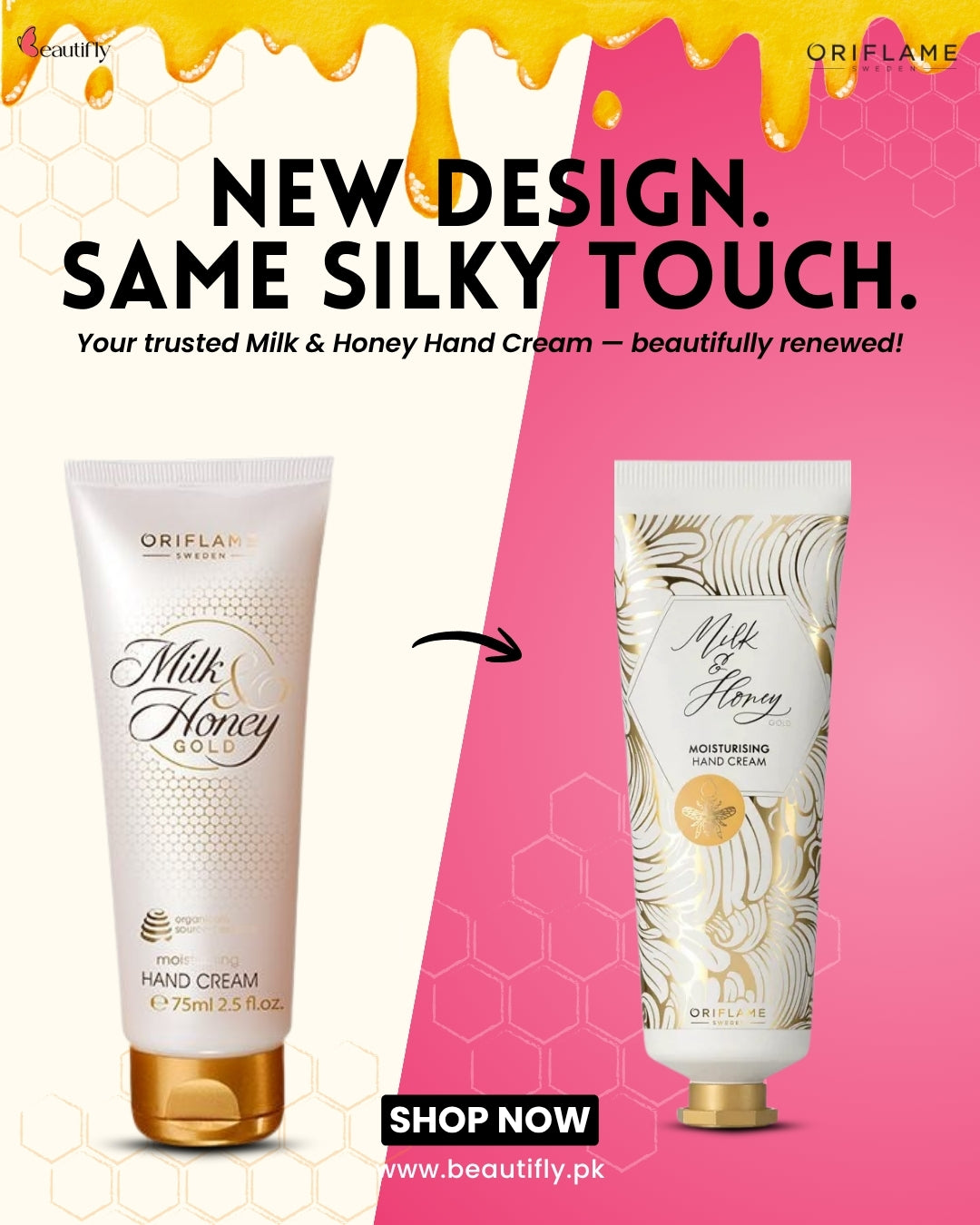 Oriflame Milk and Honey Gold Moisturising Hand Cream 75 ML