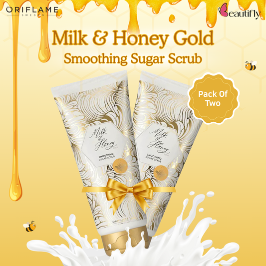 Oriflame Milk and Honey Smoothing Sugar Scrub 200 ML (Pack of 2)