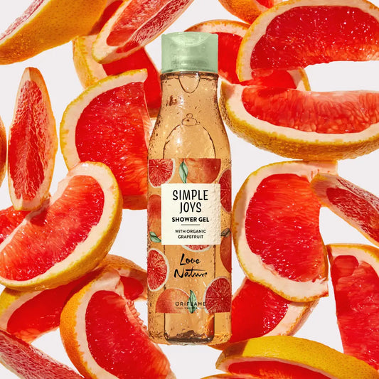 Oriflame Love Nature Simple Joys Shower Gel with Organic Grapefruit 250 ML