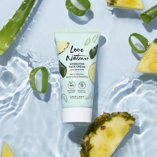Oriflame Love Nature Hydrating Face Cream with Organic Aloe Vera Pineapple 50ml