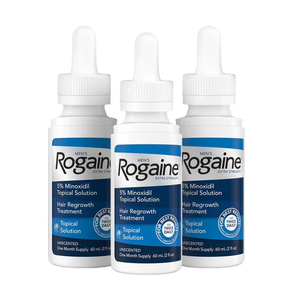 Men's Rogaine Extra Strength 5% Minoxidil Topical Solution 3 Months Supply