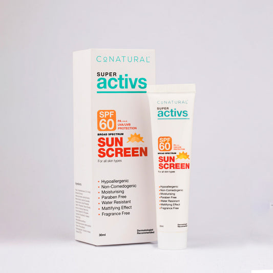 CoNatural Super Active Broad Spectrum Sun Screen SPF60 30ml